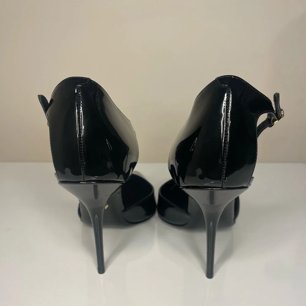 DOLCE & GABBANA Pointed Patent Leather Ankle-Strap Pump size 38.5/US 8.5 - Picture 4 of 12